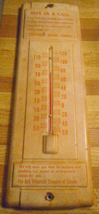 Vintage Advertising Thermometer The Bell Telephone Company