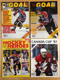 5 vintage 80's hockey magazines all Gretzky covers.