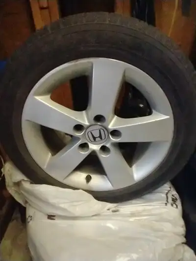 4 all season tires ( 205/55 R16) on honda rims. The tires have a couple of seasons left in them. I a...