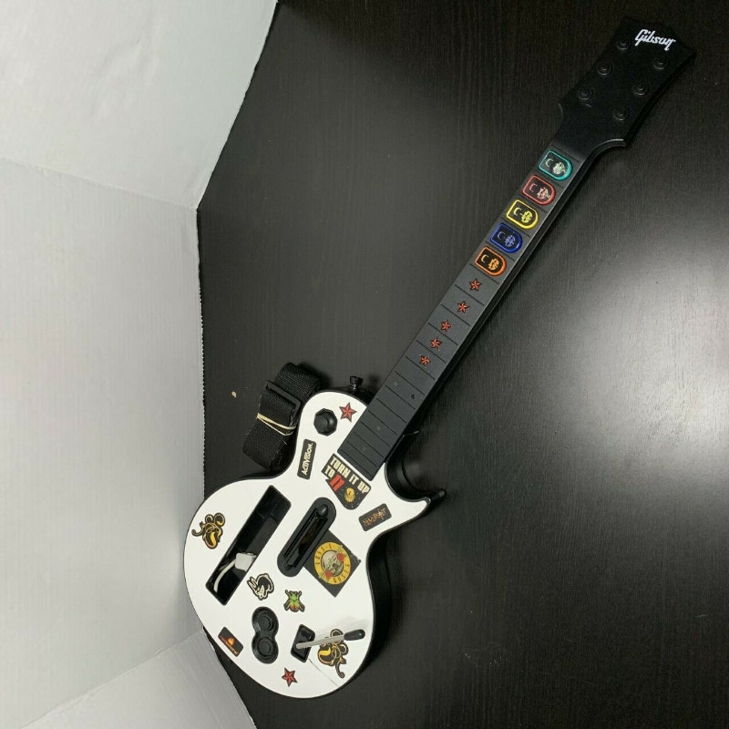 NINTENDO WII WHITE GIBSON LES PAUL GUITAR CONTROLLER TESTED