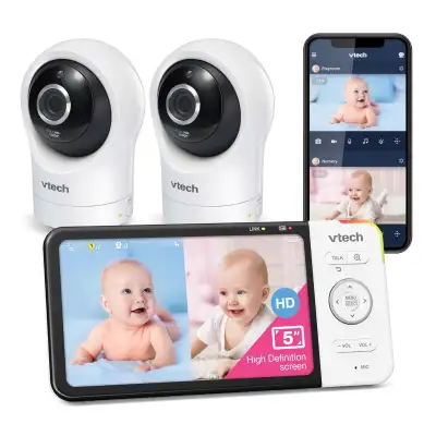 VTech Smart WiFi Baby Monitor with 2 Cameras, RM5764-2HD, View more