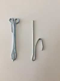 Curtain 3” long metal hooks $0.10 each and end hooks