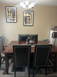 4 dining chairs and table for sale 