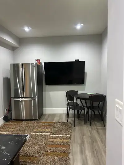 One bed room suite, good for one person or 2 , all utilities are including, own laundry, furnished ....