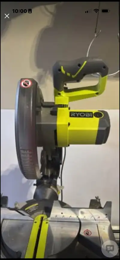 Ryobi 10” Sliding Compound Mitre Saw + Stand + Diablo Blade - S, View more