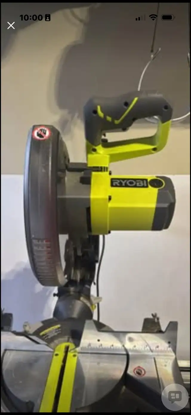 Ryobi 10” Sliding Compound Mitre Saw + Stand + Diablo Blade - S in Power Tools in Hamilton - Image 2