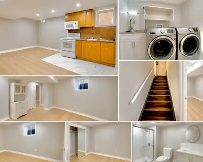 This modern and clean2 bed basement apartment features bright, updated finishes and is available for...