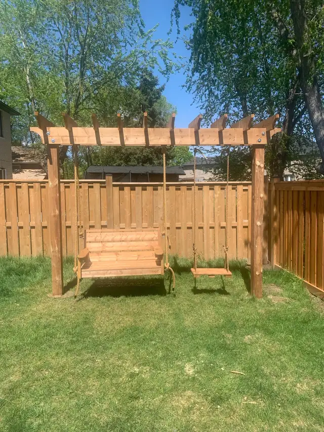 porch swing outdoor patio furniture pergolas decks  in Patio & Garden Furniture in Kitchener / Waterloo - Image 2