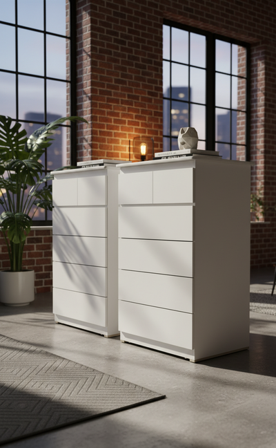 ✨ Modern White 6-Drawer Dresser - Stylish Storage Solution, View more