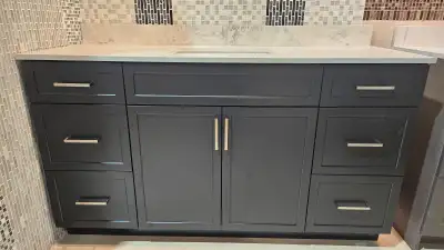 Summer sale: Bathroom vanity with quartz countertop, View more