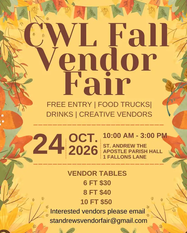 Fall Vendor Fair - St. Andrew the Apostle Church