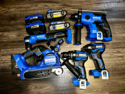 Kobalt 24v Tools - impact driver, drills, belt sander, View more
