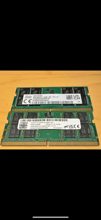 DDR5 32GB SODIMM Ram, View more