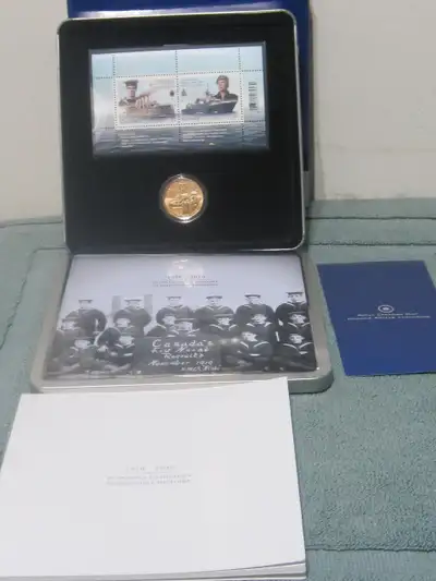 2010 Gold Plated Navy Centennial Coin and Stamp Set In honour of the Canadian Navy’s centennial, the...