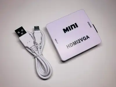 HDMI TO VGA-CONVERTER UPSCALER ADAPTER (NEUF/NEW) (C020), View more