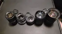 Various vintage camera lenses - M42 / Canon ef