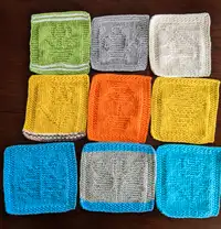 Dishcloths, scrubbies, coasters - 100% cotton, handmade