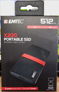 SanDisk Emtec 512GB X200 External SSD