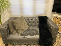 FREE Faux leather grey love seat
