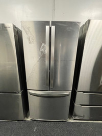 NEW Whirlpool 30” French Door fridge 20 Cu.Ft Stainless Steel 