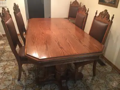 Vintage 1970’s kitchen table set with chairs showroom condition, View more