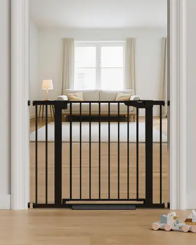 Cumbor 29.7-40.6" Baby Gate for Stairs with Easy Walk Thru Door , View more