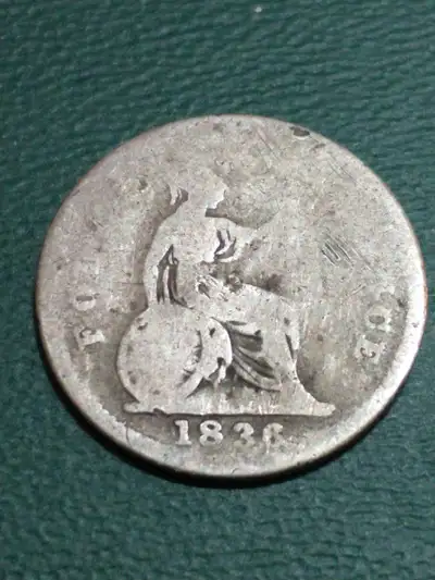 Nice 1836 England William III .925 silver shilling coin, View more