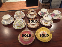 Reduced Box 129 - Very Nice Vintage English China Teacups Sets