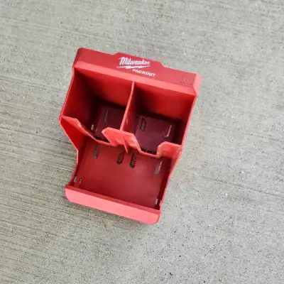 Excellent condition Milwaukee packout, good for battery charger storage and Drill storage. Message m...
