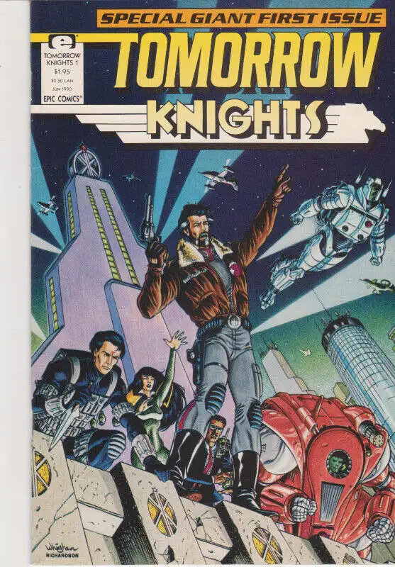 Marvel/Epic Comics - Tomorrow Knights - Issue #1 (June 1990). in Comics & Graphic Novels in Oshawa / Durham Region - Image 2