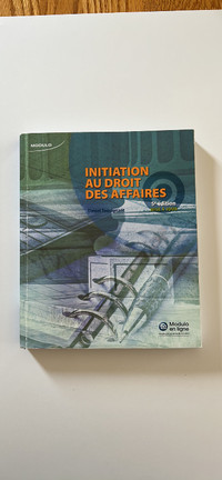 Initiation au droit des affaires 5e édition EXCELLENTE CONDITION