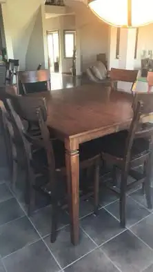 wood dining table with leaf, View more