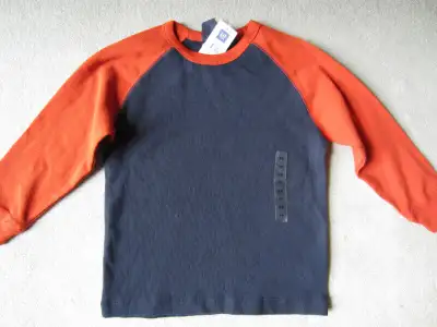 BRAND NEW WITH TAGS ATTACHED! PURCHASED FROM THE GAP THERMAL KNIT COTTON NAVY/BURNT ORANGE ALSO AVAI...