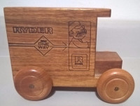 Vintage Rare Toystalgia "Ryder" Truck Wooden Piggy Bank.