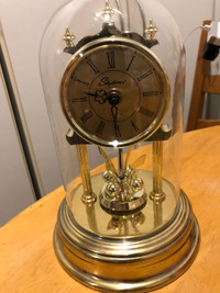 Vintage Skytimer Quartz Anniversary Clock, glass dome $75, used