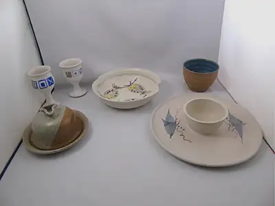 Vintage Pottery Lot Serving Plate Bowls More, View more