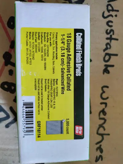 New Collated Finish Brads 18 Gauge 1-1/4(3.18cm) galvanized wire, View more
