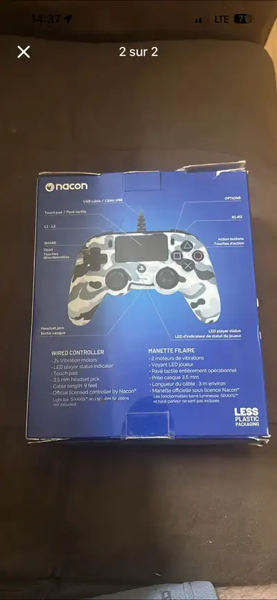 Manette filaire Nacon pour PS4, View more