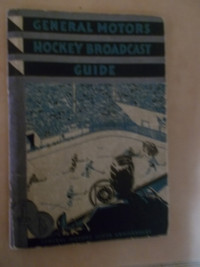 General Motor's Hockey Broadcast Guide (Circa 1933-1934)