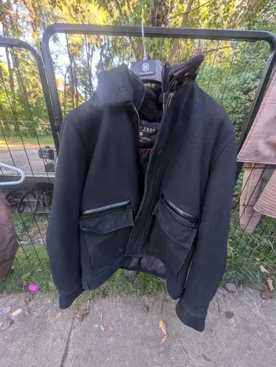 Selling a Point Zero Canadian Collection jacket in size large. This stylish black jacket features a...
