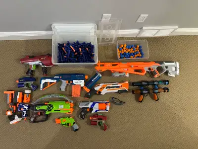 Nerf guns and bullets, View more