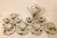 Vintage Polish Porcelain Tea Service for 8