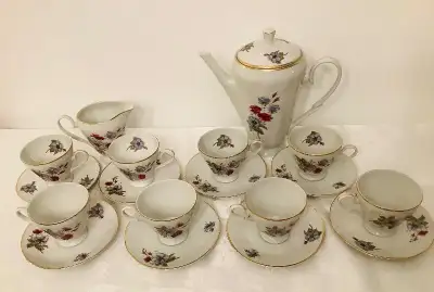 Vintage Polish Porcelain Tea Service for 8, View more