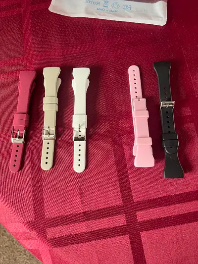 5 Slim soft silicone wristbands compatible with Fitbit Charge 4 3 have never been used, 2 have been...