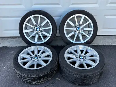 4 x BMW 328i X Drive rims 2 rims have nearly new summer tires Bridgestone Potenza RE980AS 225/45R17/...