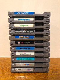 Lot of 11x Nintendo NES Game Cartridges Mario Top Gun
