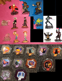 Disney Infinity Characters and play pieces for XBOX, PS, and Wii