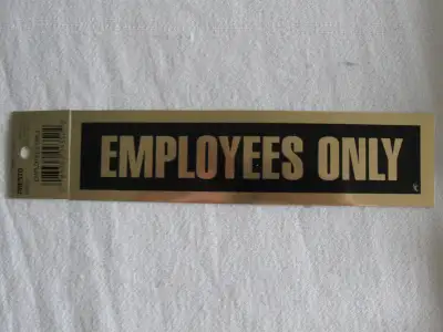 New " Employees Only" Vinyl Sticker, View more
