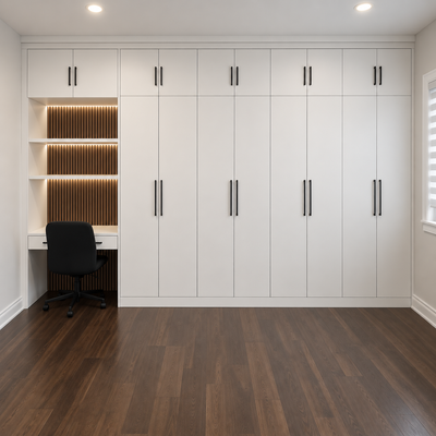 Custom Built-In Wardrobe & Closet with Home Office | Toronto, View more