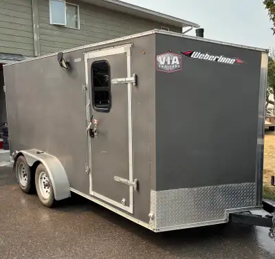 2020 7x14 Weberlane enclosed cargo trailer for sale, very good used condition, mildly camperized, in...